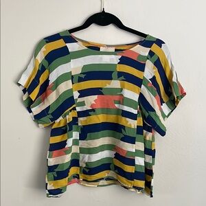 Maeve Vibrant Striped Blouse